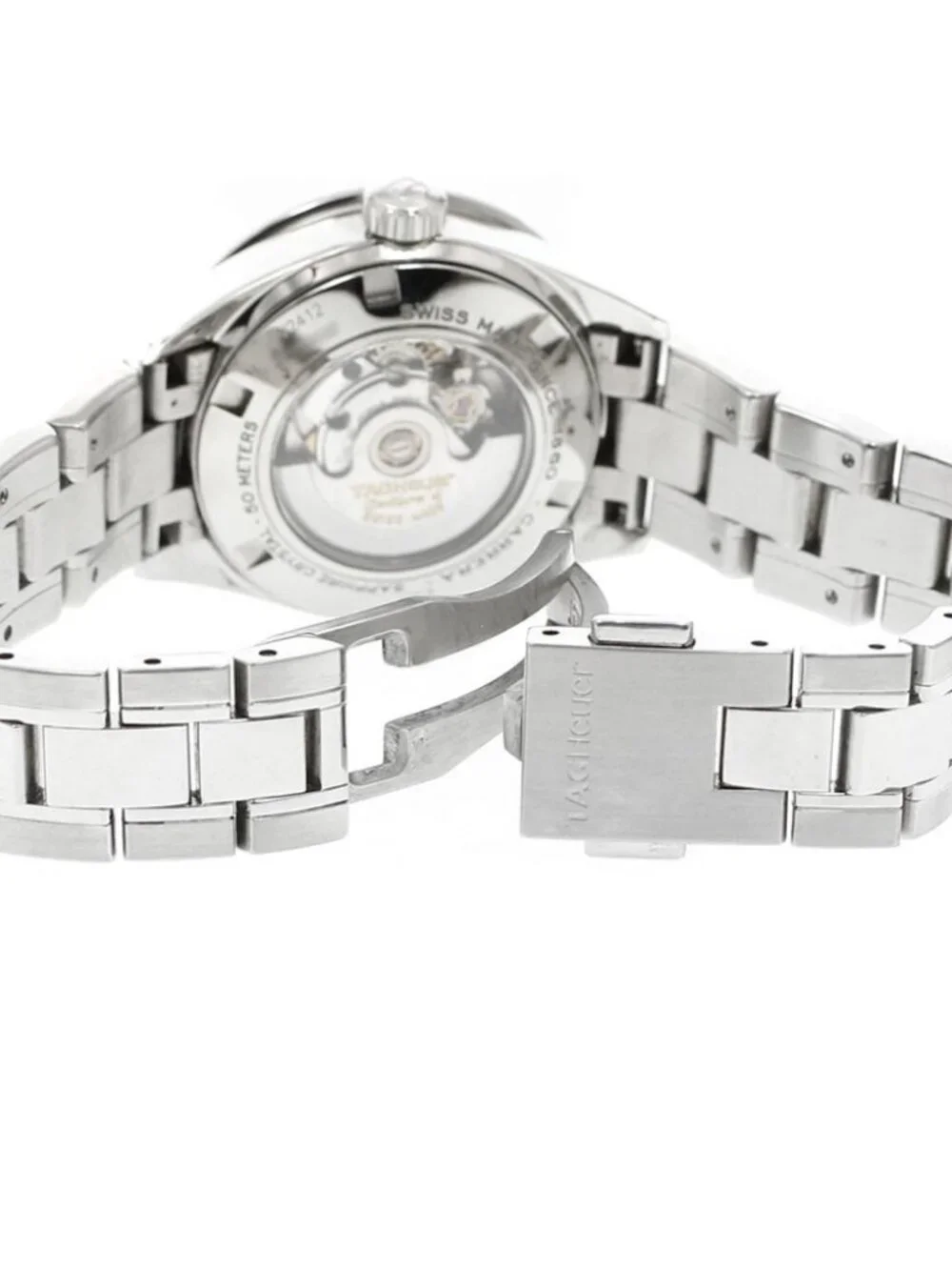 TAG HEUER Carrera WV2412 diamond bezel date black Dial Automatic Ladies_973212